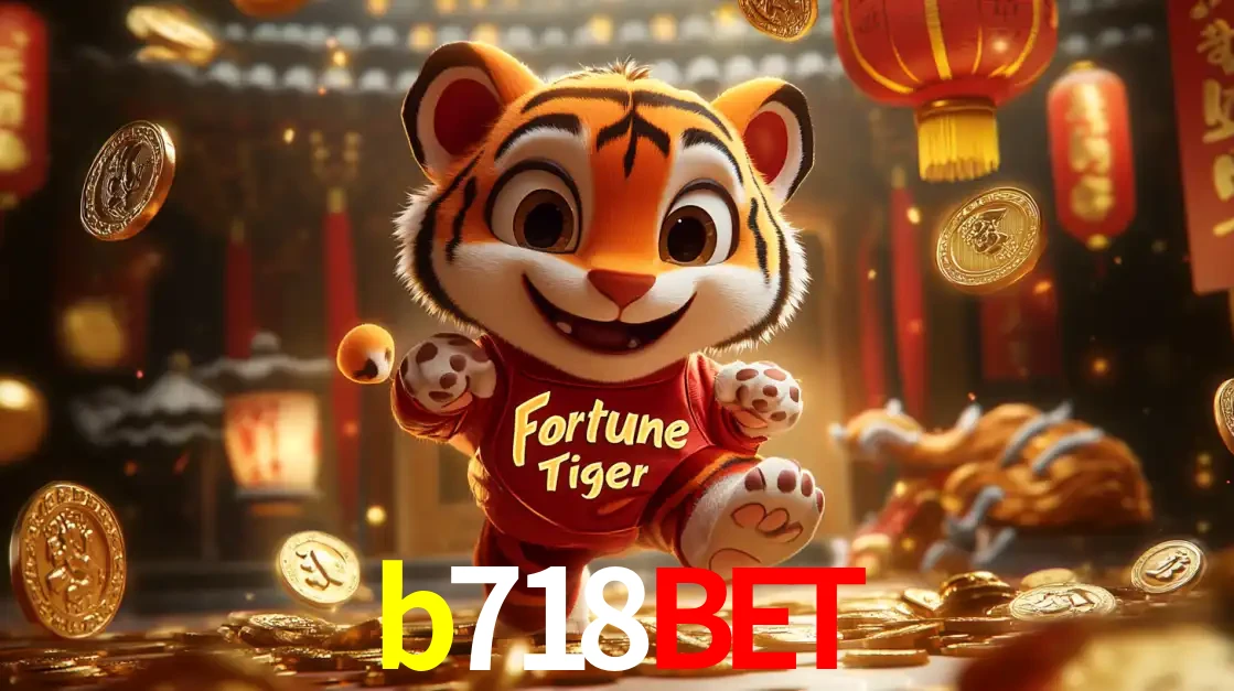O alegre personagem do Fortune Tiger correndo sobre um caminho de moedas de ouro, simbolizando os grandes prêmios e a diversão do popular jogo de slot do b718bet.